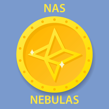 Nebula Coin cryptocurrency blockchain icon. Virtual electronic, internet money or cryptocoin symbol, logoのイラスト素材