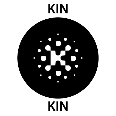 KIN Coin cryptocurrency blockchain icon. Virtual electronic, internet money or cryptocoin symbol, logoのイラスト素材