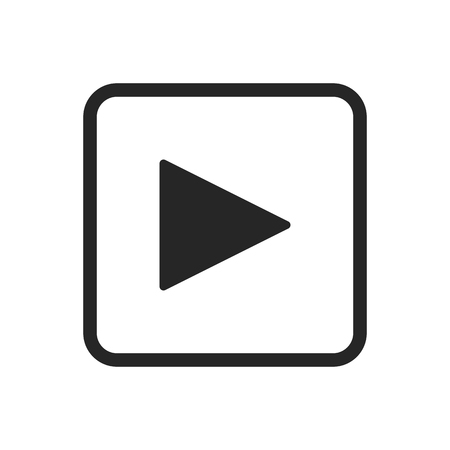 Icon of play button. Play media sign, symbolのイラスト素材