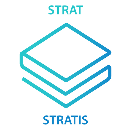 Stratis Coin cryptocurrency blockchain icon. Virtual electronic, internet money or cryptocoin symbol, logoのイラスト素材