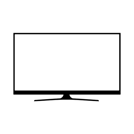 TFT LED wide screen smart tv iconのイラスト素材