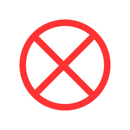 Prohibition round symbol icon. No signのイラスト素材