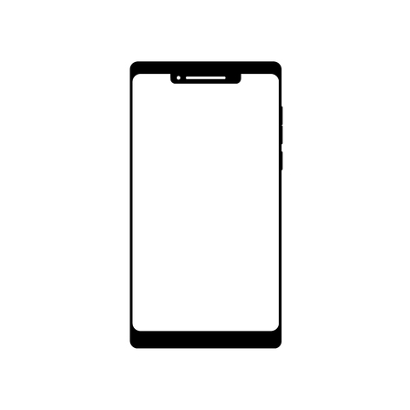 Empty smartphone icon. Cell phone symbol. Mobile gadget, PDA templateのイラスト素材
