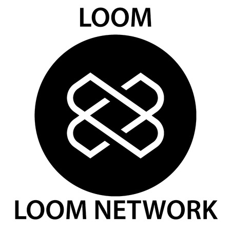 Loom Network Coin cryptocurrency blockchain icon. Virtual electronic, internet money or cryptocoin symbol, logoのイラスト素材