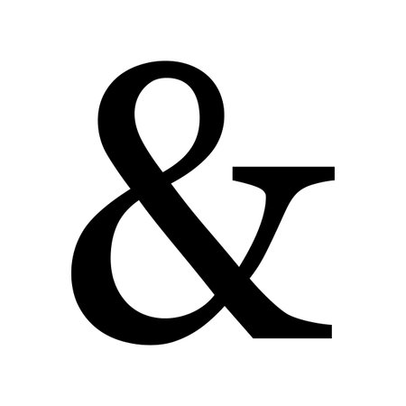 Ampersand symbol isolated on whiteのイラスト素材