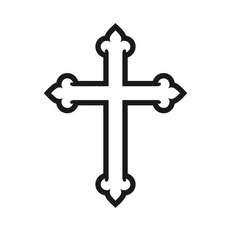 Symbol of a church cross. Christianity religion symbolのイラスト素材