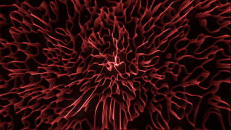 Abstract flowing smooth fractal waves background. Seaweed likeの写真素材