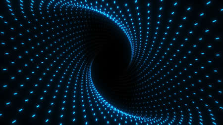 Abstract Plexus tunnel. Dots and lines connection.の写真素材