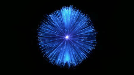 Optical fiber sheaf abstract background. Glowing bundle of Optic cablesの写真素材