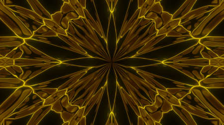 Abstract cosmic chaos background. Symmetric kaleidoscope backdrop from Liquid hypnotic rays.の写真素材