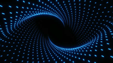 Abstract Plexus tunnel. Dots and lines connection.の写真素材