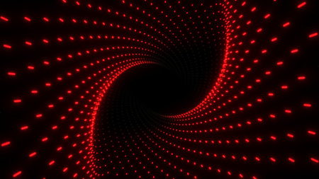 Abstract Plexus tunnel. Dots and lines connection.
