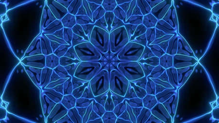Abstract cosmic chaos background. Symmetric kaleidoscope backdrop from Liquid hypnotic rays.の写真素材