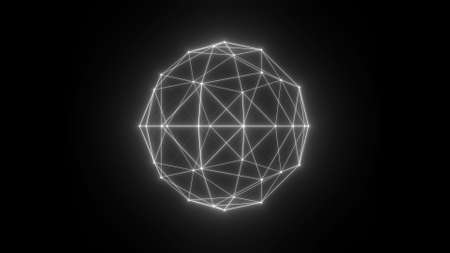 Sphere HUD element. Plexus style connecting lines and dots.の写真素材