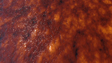 Abstract organic wet slime, biological matter background. Seething flesh slush like backdropの写真素材