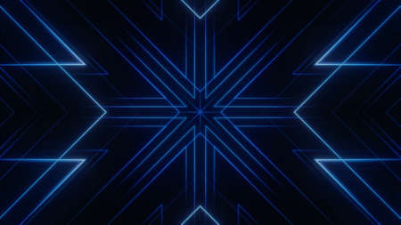 Abstract tribal background. Symmetric kaleidoscope backdrop from hypnotic rays.の写真素材
