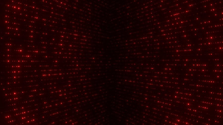 Abstract grid type background from flow glow, flicker glitter dots. Backdrop from mesh of circles