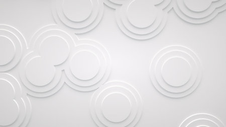 Smooth layered circles on the surface. Bright, milky background.の写真素材