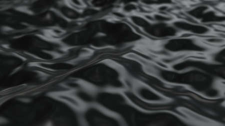 Smooth silk wavy flow, black cloth. abstract dark noiseの写真素材