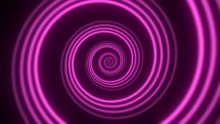 Travel through abstract neon spiral tunnel. Glow wormhole backgroundの写真素材