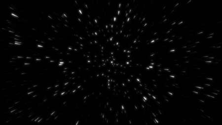 Through space, starfield. Abstract particle background.の写真素材