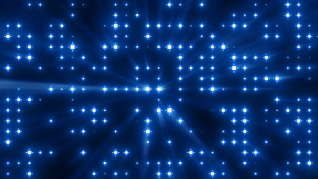 Flashing particle pattern with beams, rays.の写真素材