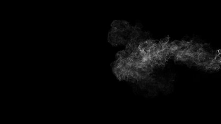 Smoke, steam explosion of particles, puffの写真素材