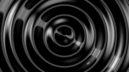 Smooth silk wavy black cloth. Abstract noise dark background.の写真素材