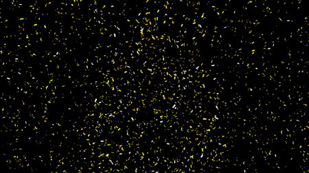 Confetti explosion. golden falling festive particlesの写真素材