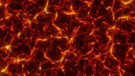 Abstract smooth fractal waves background. fire likeの写真素材