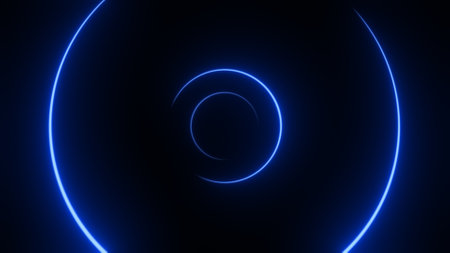 Colorful glow strokes. neon lightの写真素材