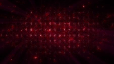 Flashing particle pattern with beams, rays.の写真素材