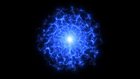 Abstract glowing plasma burst. energy explosion flame waveの写真素材