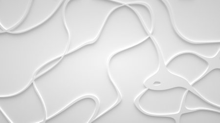 Smooth fractal noise striped waves on the surface. Bright, milky background.の写真素材