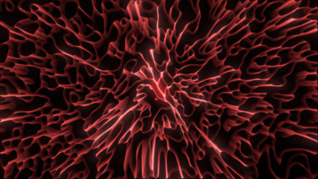 Abstract flowing smooth fractal waves background. seaweed likeの写真素材