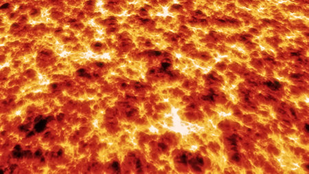 Abstract magma, lava flowing smooth waves background. fire likeの写真素材