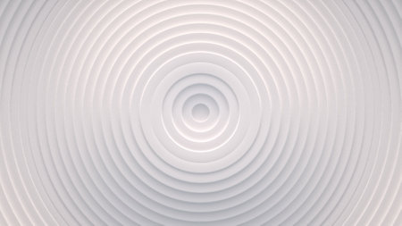 Wave from concentric circles, rings on the surface. Bright, milky radio wave abstract backgroundの写真素材