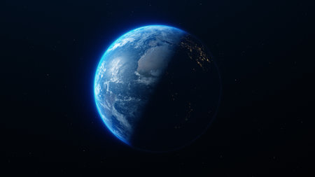 planet earth from outer space.の写真素材