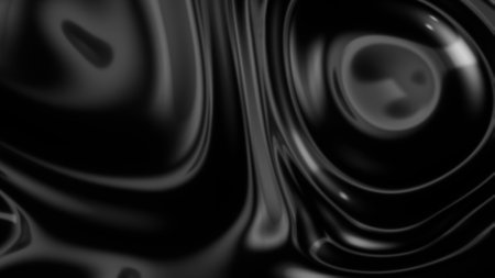 Smooth silk wavy black cloth. Abstract noise dark background.の写真素材