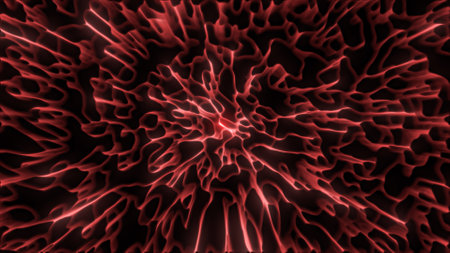 Abstract flowing smooth fractal waves background. seaweed likeの写真素材