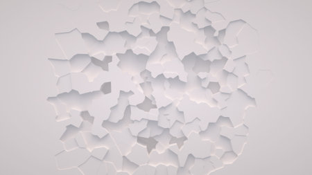 Pieces of fractured, broken surface.の写真素材