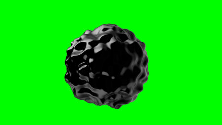 Fluid liquid blob, metaball morphing. Glossy liquid deform organic molecule.の写真素材