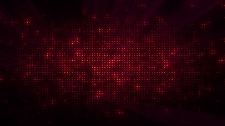 Flashing particle pattern with beams, rays.の写真素材