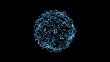 Abstract sphere from neuron swirlsの写真素材