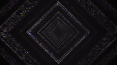 Travel through abstract technology digital LED tunnel from dots. Glowing backgroundの写真素材