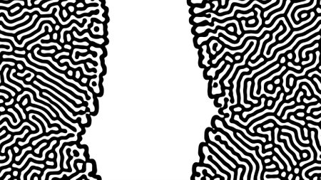 Reaction organic diffusion pattern. cell division.の写真素材