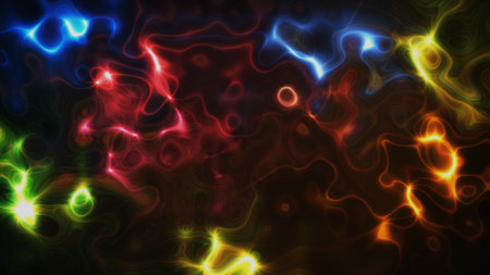 Fractal colorful swirl plasma backgroundの写真素材