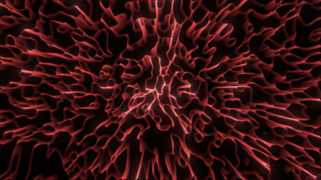 Abstract flowing smooth fractal waves background. seaweed likeの写真素材