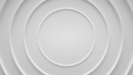 Wave from concentric circles, rings on the surface. Bright, milky radio wave abstract background.の写真素材