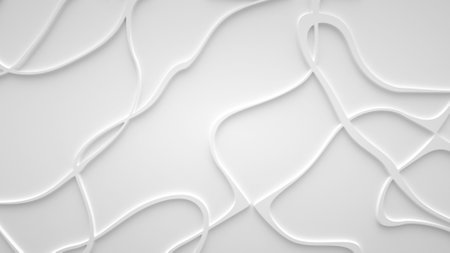 Smooth fractal noise striped waves on the surface. Bright, milky background.の写真素材